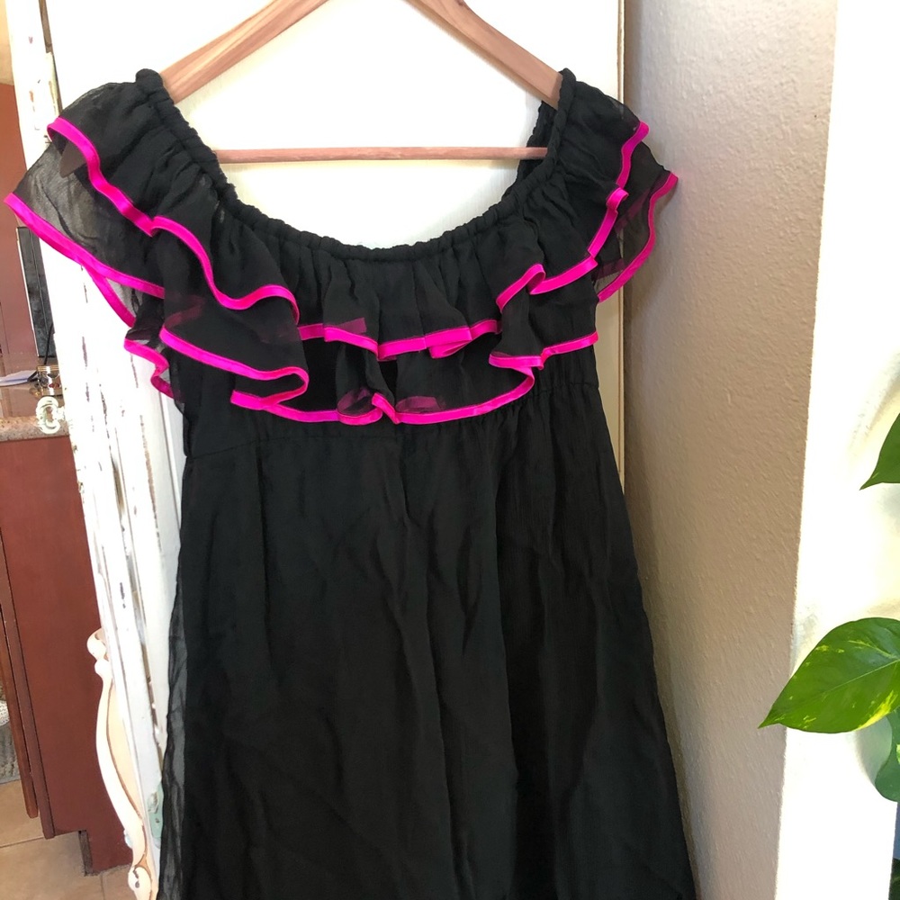 Betsey Johnson black and pink dress